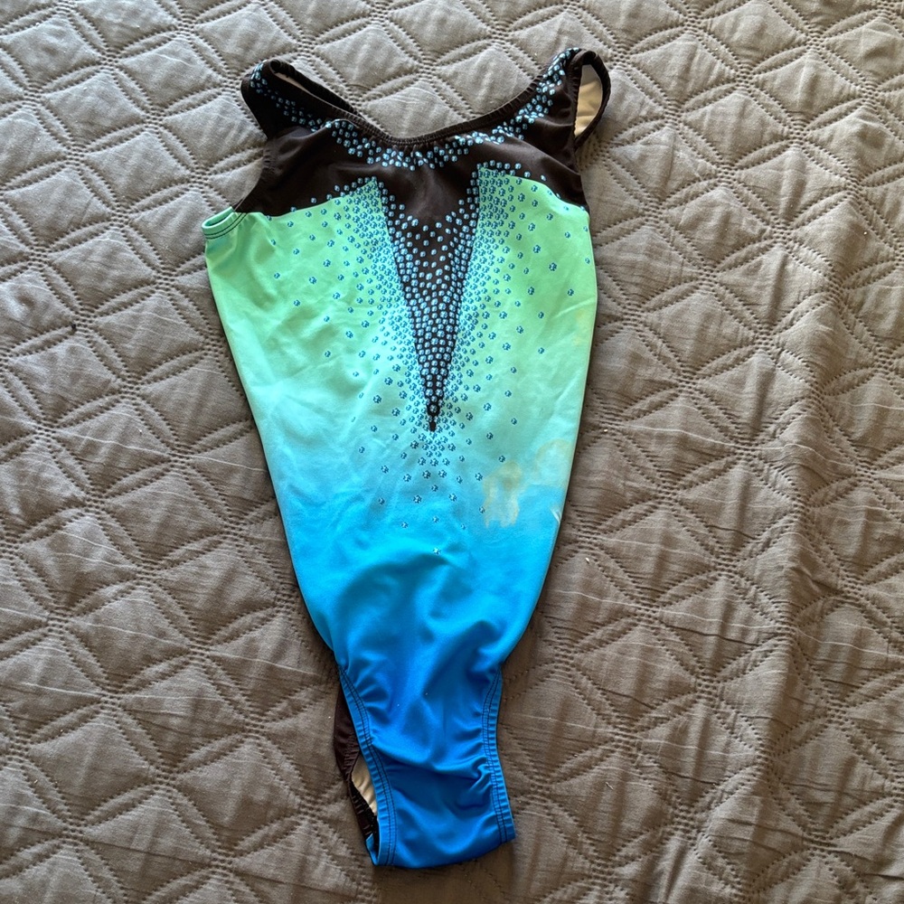 Kids Gradient Blue and Green Leotard